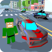 Blocky Hover Car: City Of Heroes