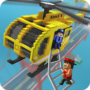 Blocky City Helicopter Heroes