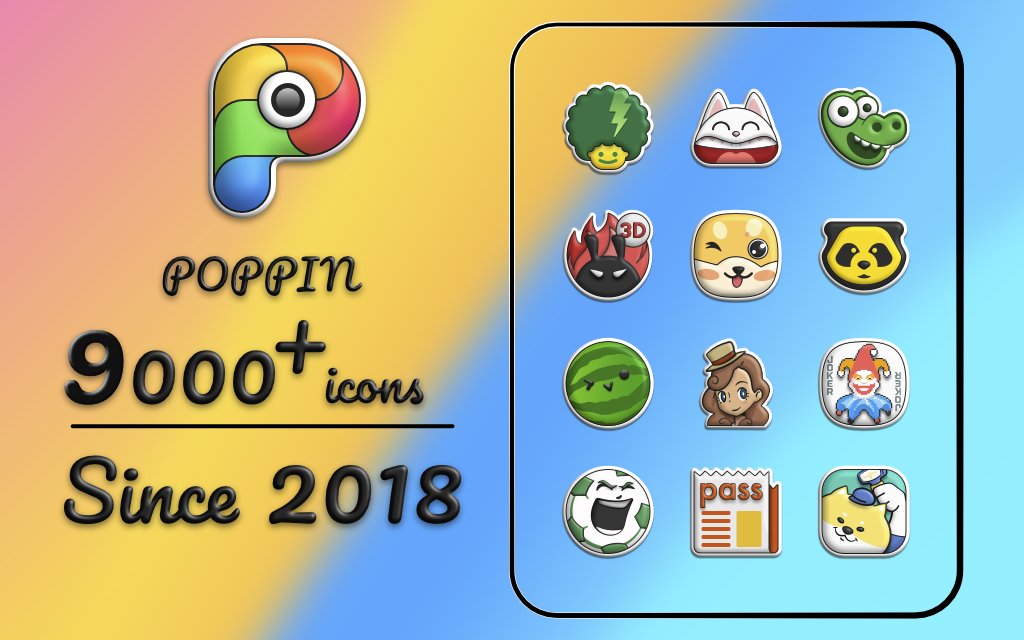 Poppin icon pack background